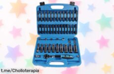 Juego de 47 herramientas para desmontar amortiguadores con trinquete a un precio regalado, ¡no deje pasar este súper chollo y apriete todo como un profesional!