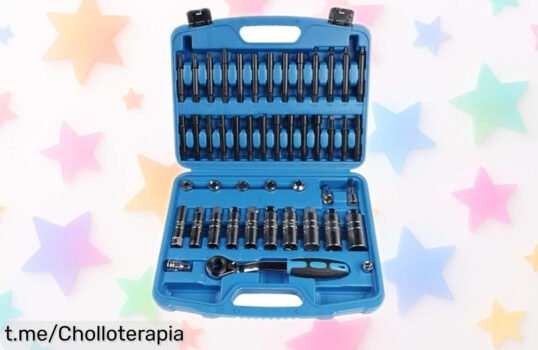 Juego de 47 herramientas para desmontar amortiguadores con trinquete a un precio regalado, ¡no deje pasar este súper chollo y apriete todo como un profesional!