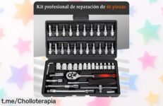 Juego de herramientas de 46 piezas para el coche, ¡rebajado a un precio que no te lo crees! Conviértete en el manitas del hogar y da ese toque especial a tus reparaciones.
