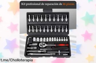 Juego de herramientas de 46 piezas para el coche, ¡rebajado a un precio que no te lo crees! Conviértete en el manitas del hogar y da ese toque especial a tus reparaciones.