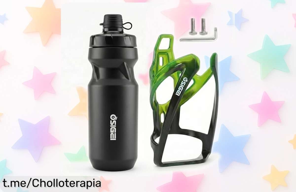 Juego de portabidones para bici con botella de 610 ml, ultraligero y de carbono a un precio irreal que querrás llevarte ¡aprovecha esta oportunidad única antes de que se agote!