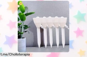 Kit de riego automático por goteo que cuida tus plantas con botellas normales, oferta brutal para olvidarte del riego y disfrutar de tu hogar ¡No lo dejes escapar!