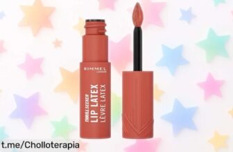 Labial líquido Thrill Seeker de Rimmel London con brillo 3D y color intenso, ¡aprovéchalo antes de que se acabe este precio regalado!