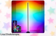 Lámpara de pie Toaren LED RGB que da vida a tu hogar y se controla desde el móvil, ahora ¡a un precio increíble! No te quedes sin la mejor vibra en casa.