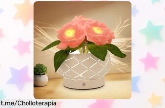 Lámpara de rosas JHXLAMP que cambia de color con solo tocarla, ¡ahora a un precio de ganga! Dale vida y romanticismo a tu hogar antes de que se acabe esta oferta.