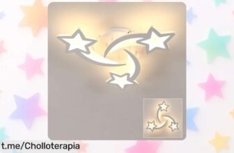 Lámpara de techo LED Osairous con diseño estrella que ilumina como nunca y cuida tu vista, ¡aprovéchala antes de que se acabe este ofertón irrepetible!