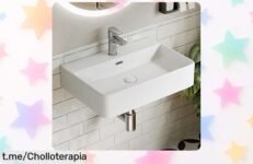 Lavabo Horow de cerámica elegante que combina con tu baño y se limpia en un santiamén; ¡aprovéchalo, porque este chollazo no durará mucho!