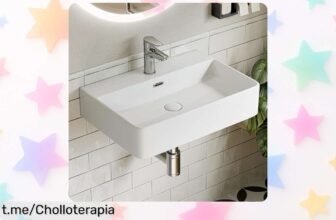 Lavabo Horow de cerámica elegante que combina con tu baño y se limpia en un santiamén; ¡aprovéchalo, porque este chollazo no durará mucho!