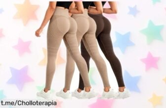 Leggins deportivos pushup de mujer en pack: ¡3 colores que realzan tu figura! Ofertón para moverte cómoda y con estilo, no dejes pasar esta oportunidad única.