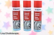 Limpiador de frenos en spray Würth 500 ml Pack de 3 a precio rebajado; ¡discos relucientes y limpieza a fondo que te dejará asombrado!