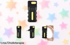 Linterna de bolsillo recargable Aolso Mini: super chollo con 500 lúmenes y cabezal giratorio, perfecta para tus aventuras. ¡No te quedes sin la tuya!