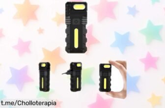 Linterna de bolsillo recargable Aolso Mini: super chollo con 500 lúmenes y cabezal giratorio, perfecta para tus aventuras. ¡No te quedes sin la tuya!
