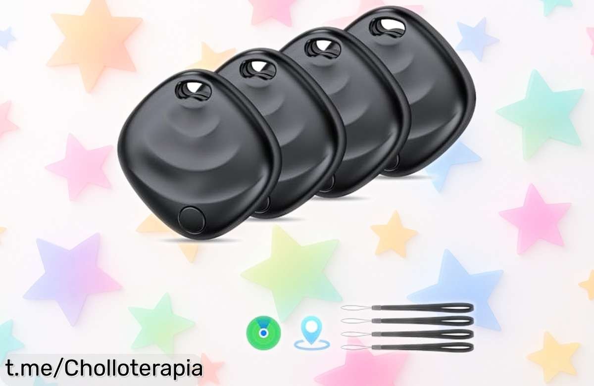 Localizadores Hoxe Tracker Tags4 para llaves y equipaje, super chollo con alarma sonora y batería de 2 años. ¡No pierdas más tus cosas! Consíguelo ya antes que se acaben.