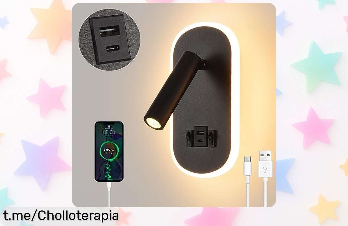 Luz de lectura KUKAK con USB y Type C, ¡ofertón! Disfruta de tus libros sin interrupciones y ahorra; no te quedes sin la tuya, ilumina tus lecturas hoy mismo.