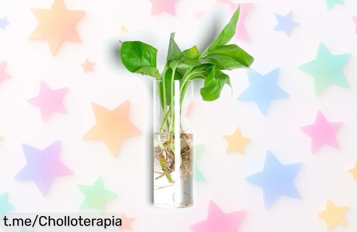 Maceta colgante de pared con tubos de vidrio que transformará tu espacio, ¡aprovecha este chollo increíble antes de que volar!