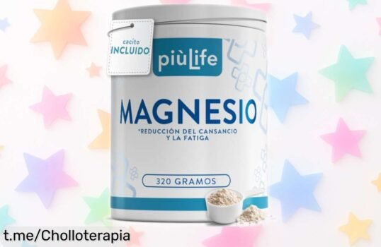 Magnesio en polvo PiùLife para relajar músculos y mejorar tu descanso a un precio loco que te hará sentir estupendamente cada día. ¡No dejes pasar esta oportunidad única!