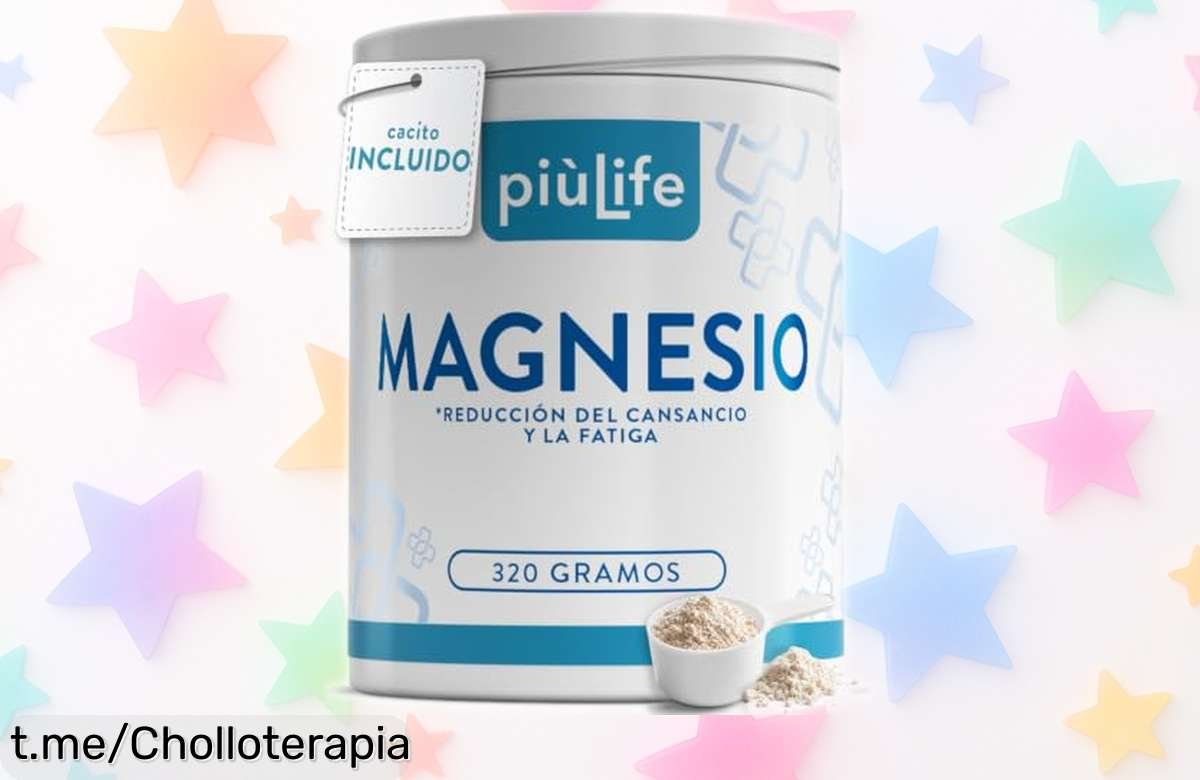 Magnesio en polvo PiùLife para relajar músculos y mejorar tu descanso a un precio loco que te hará sentir estupendamente cada día. ¡No dejes pasar esta oportunidad única!