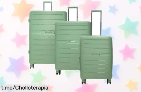 Maleta de viaje rígida Modelisa con ruedas giratorias a precio de ganga: ¡organiza, expande y viaja ligero mientras proteges tu equipaje!