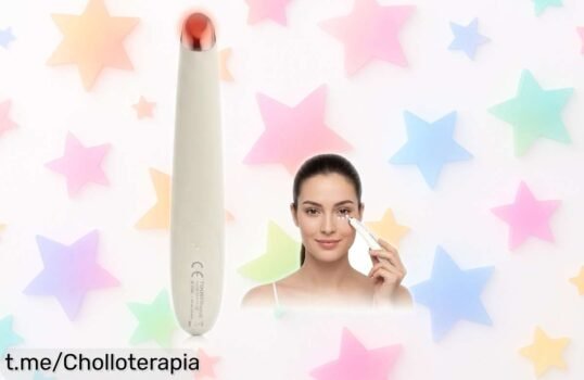 Masajeador de ojos eléctrico que elimina bolsas y arrugas mientras potencia tus cremas favoritas, ¡imperdible por su precio reducido para ese chorro de frescura en tu mirada!