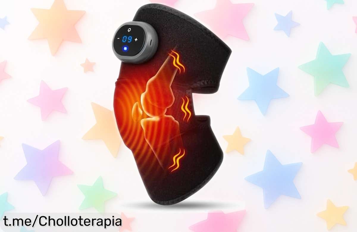 Masajeador inalámbrico para rodillas BIBIRE que alivia el dolor con calor y vibración, ahora a un precio loco. No dejes pasar esta oportunidad única para cuidar tus piernas ya mismo.