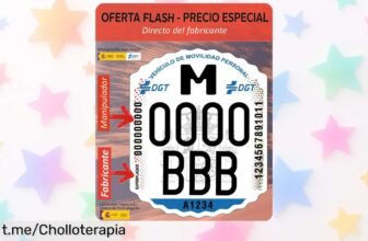 Matrícula adhesiva para patinete eléctrico Superplaque: mejora tus paseos urbanos con esta ganga homologada y personalizada, ¡no te quedes sin la tuya y dale un toque único ya!