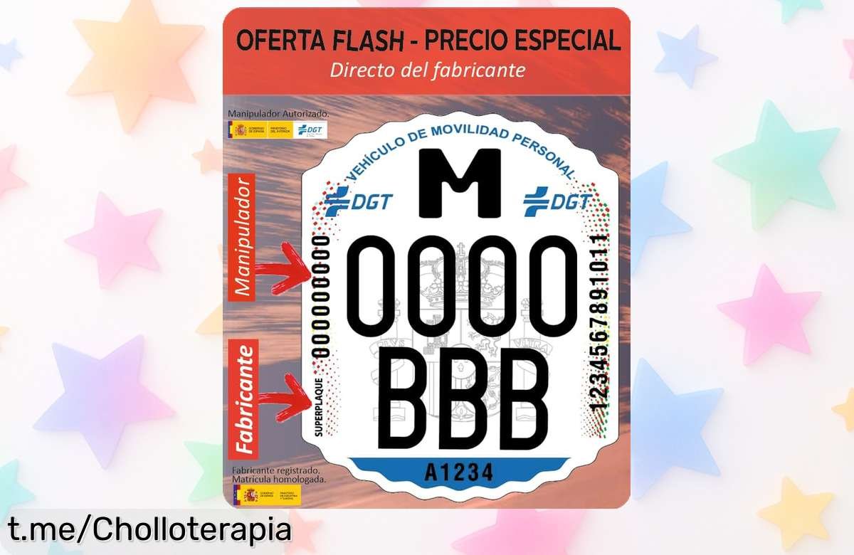 Matrícula adhesiva para patinete eléctrico Superplaque: mejora tus paseos urbanos con esta ganga homologada y personalizada, ¡no te quedes sin la tuya y dale un toque único ya!
