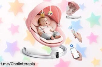 Mecedora eléctrica Helangel para bebé: calma a tu peque con un súper chollo de movimiento suave y control a distancia, ¡aprovéchalo antes de que se acabe!