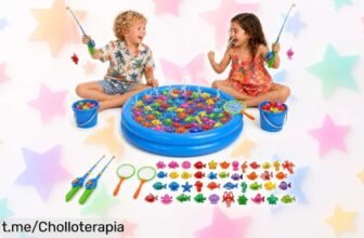 Mega set de pesca magnético XXL con piscina hinchable y todo lo necesario, ¡un chollo impresionante para que los peques se diviertan sin pantallas! No lo dejes escapar.