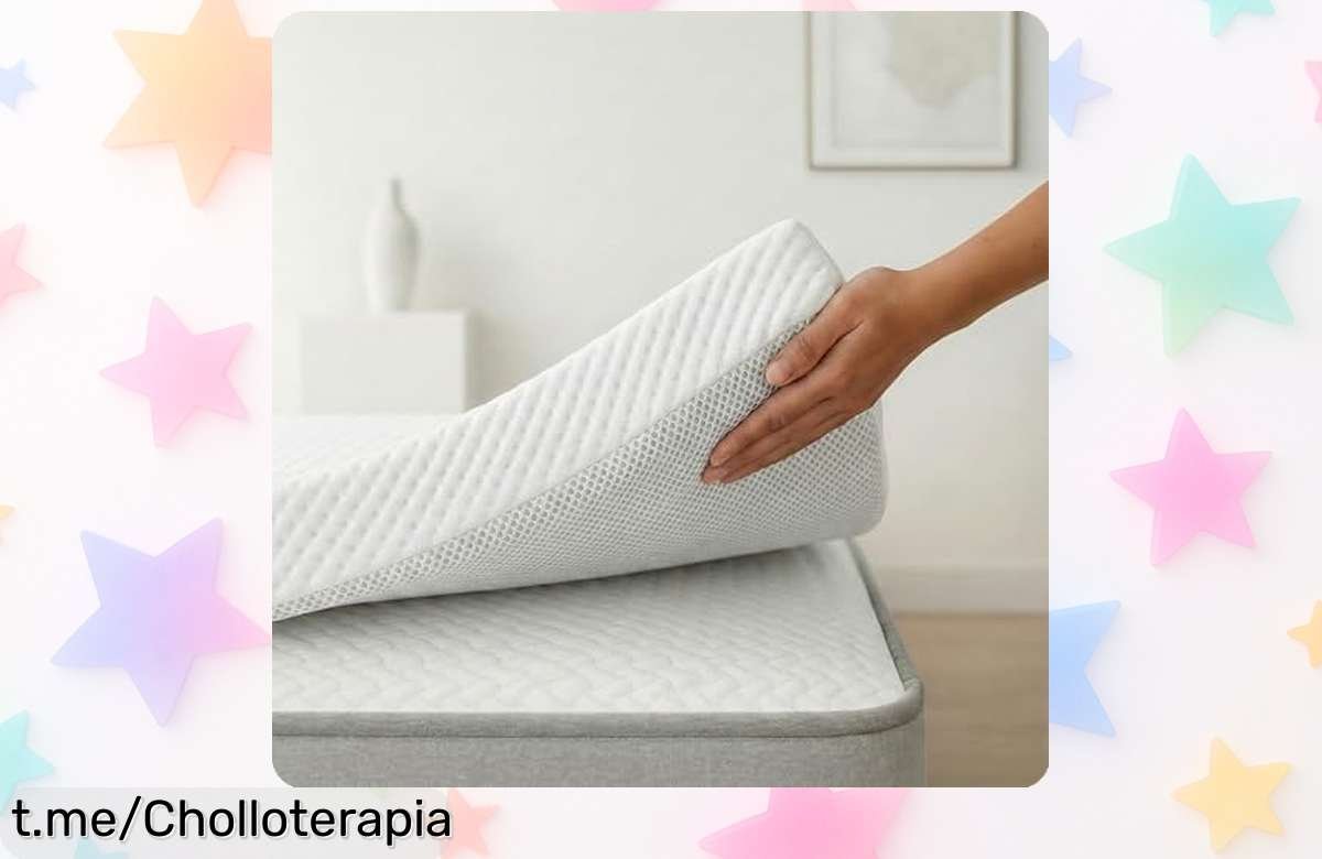 Mejora tu descanso con el topper viscoelástico de 180×200 cm, un chollo para dormir sin dolores y disfrutar cada mañana como nuevo. No te lo pierdas, ¡tu sueño lo agradecerá!