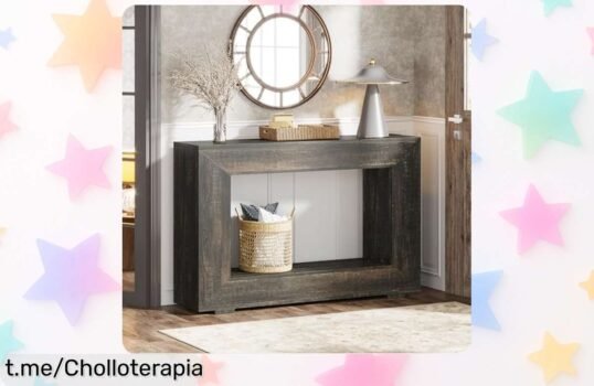 Mesa consola Tribesigns estilo vintage, un chollo que transformará tu hogar con solo mirarla; ¡aprovéchala antes de que se agote y dale ese toque especial a tus espacios!