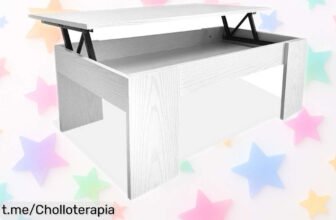 Mesa de centro elevable Nyana Home a precio de ganga: ¡es el momento perfecto para tener estilo y funcionalidad en tu salón! No te quedes sin la tuya, es un absoluto must.