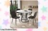 Mesa de comedor redonda Lexiou con 4 sillas ahora a un precio regalado, ¡haz que tus comidas sean inolvidables y transforma tu hogar hoy mismo!