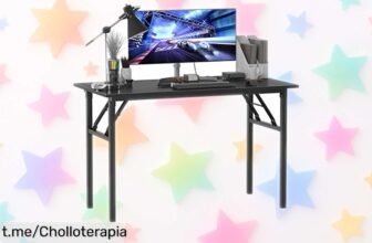 Mesa plegable de ordenador SogesHome AC5CB120SH, el super chollo que transforma cualquier rincón en oficina al instante: ¡aprovéchalo antes de que desaparezca!