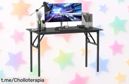 Mesa plegable de ordenador SogesHome AC5CB120SH, el super chollo que transforma cualquier rincón en oficina al instante: ¡aprovéchalo antes de que desaparezca!