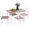 Mesa y sillas HOMCOM, conjunto de comedor 5 piezas a un precio loco que transforma tus comidas familiares en momentos inolvidables, ¡no te pierdas este ofertón exclusivo!