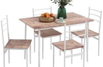 Mesa y sillas HOMCOM, conjunto de comedor 5 piezas a un precio loco que transforma tus comidas familiares en momentos inolvidables, ¡no te pierdas este ofertón exclusivo!