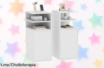 Mesitas de noche estrechas HOMCOM en pack de 2, un chollazo que ordena tu espacio y da vida a tu dormitorio sin gastar mucho; ¡no dejes pasar esta oportunidad única!