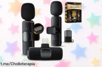 Micrófono de solapa inalámbrico Hiridi: sonido impecable y 10 horas de batería por un precio increíble. ¡Graba tus mejores momentos antes de que se agote esta oferta!