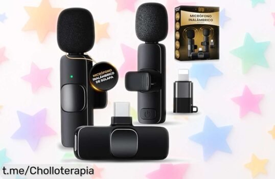 Micrófono de solapa inalámbrico Hiridi: sonido impecable y 10 horas de batería por un precio increíble. ¡Graba tus mejores momentos antes de que se agote esta oferta!