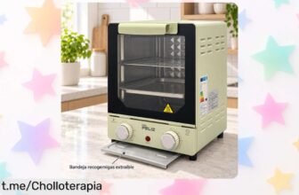 Mini horno eléctrico Don Feliz 15L con temporizador y luz interior, rebajado a un precio loco para que cocines como un chef en casa sin líos. ¡No dejes escapar este super chollo!
