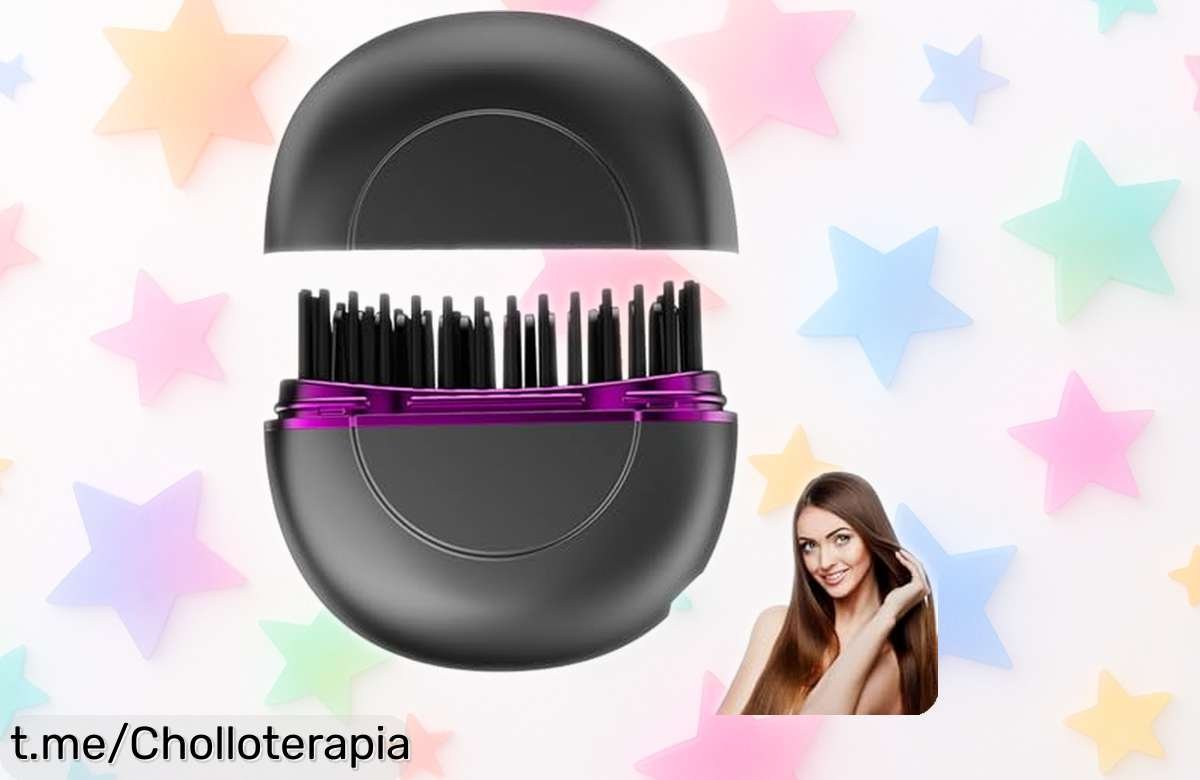 Mini plancha de pelo y barba inalámbrica que calienta en 30 segundos, ¡llevátela ya porque nunca verás un ofertón así para peinarte rápido sin tirones!