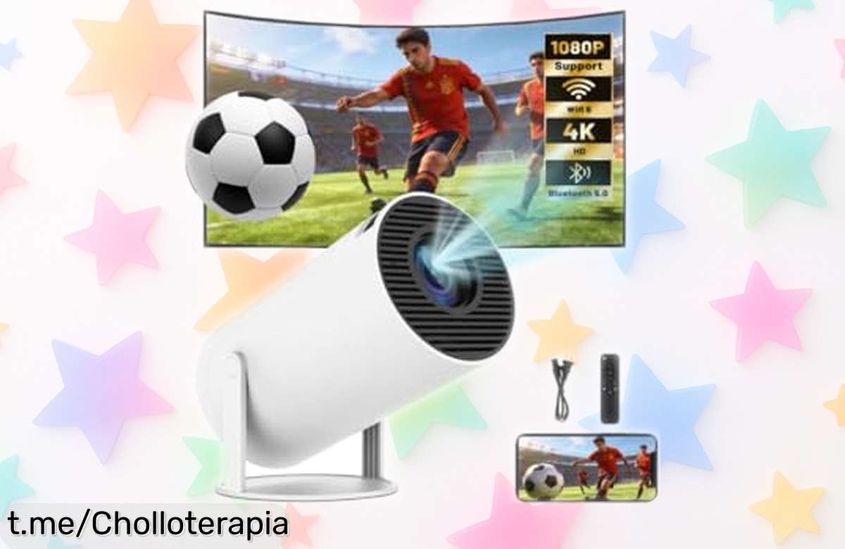 Mini proyector portátil TEKXDD 2026 con WiFi 6 y Bluetooth a un precio locazo: disfruta de imágenes nítidas donde quieras, ¡aprovecha esta oportunidad antes que se agote!