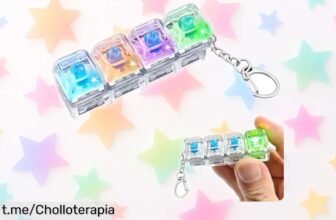 Mini teclado fidget de TaimeiMao para aliviar el estrés a un precio increíble; llévalo contigo y disfruta del sonido táctil que te hará sonreír en segundos. ¡No lo dejes escapar!