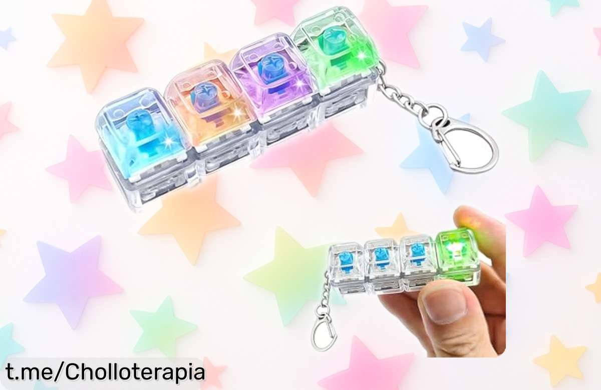 Mini teclado fidget de TaimeiMao para aliviar el estrés a un precio increíble; llévalo contigo y disfruta del sonido táctil que te hará sonreír en segundos. ¡No lo dejes escapar!
