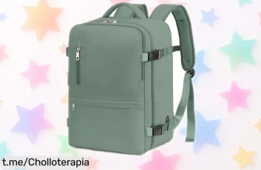 Mochila VMIKIV 24L perfecta para tus viajes con bolsillo antirrobo y cargador lateral, un ofertón que no puedes dejar pasar, ¡prepara tu próxima aventura ya!