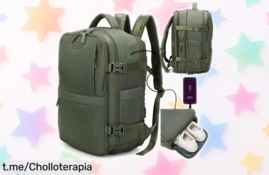Mochila de cabina expandible 1990s para Ryanair, el ofertón que hará tu viaje más fácil: organiza todo y viaja sin estrés en cualquier escapada ¡Aprovecha este chollo ya!