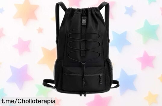 Mochila de gimnasio impermeable Quintrost, un ofertón increíble con bolsillos super prácticos que no te querrás perder en tus escapadas y entrenos. ¡Cómprala antes de que se agote!