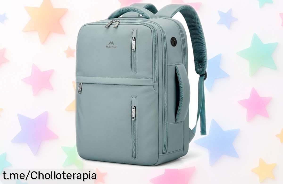 Mochila de viaje Matein impermeable y práctica para cabina: ¡ofertón increíble que te hará la vida más fácil! No dejes pasar esta oportunidad única.