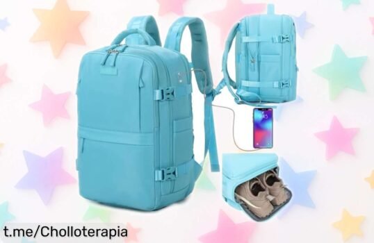 Mochila de viaje impermeable con compartimento extra y antirrobo: el ofertón que organizará tus escapadas y te dará tranquilidad mientras viajas. ¡No lo dejes pasar!