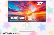 Monitor gaming FYHXele de 27 pulgadas con imagen Full HD y 180 Hz, ¡rebajado a un precio loco! Juega como nunca antes y monta el setup que siempre soñaste. ¡No te quedes sin él!